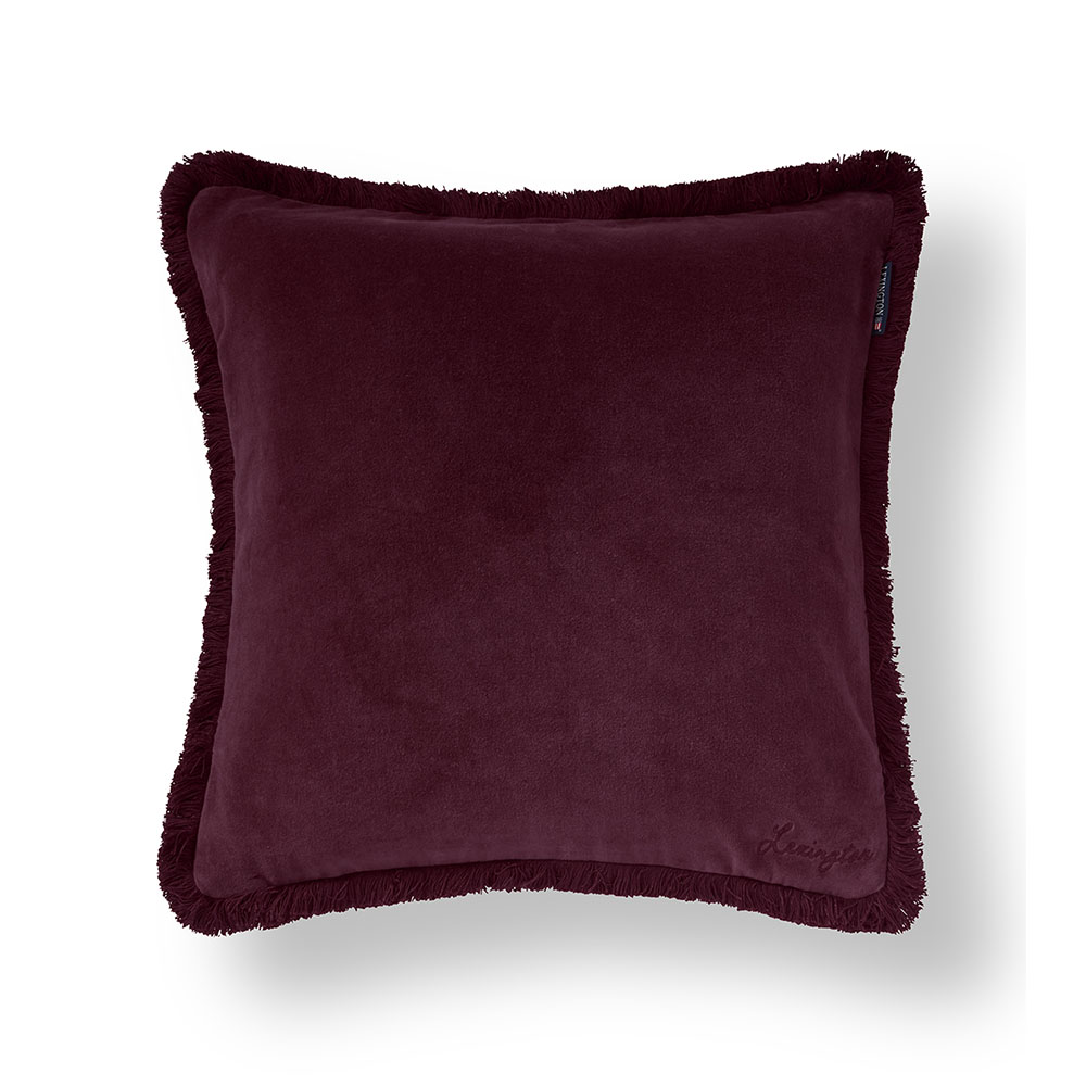 Lexington Fringe Organic Cotton Velvet Kuddfodral